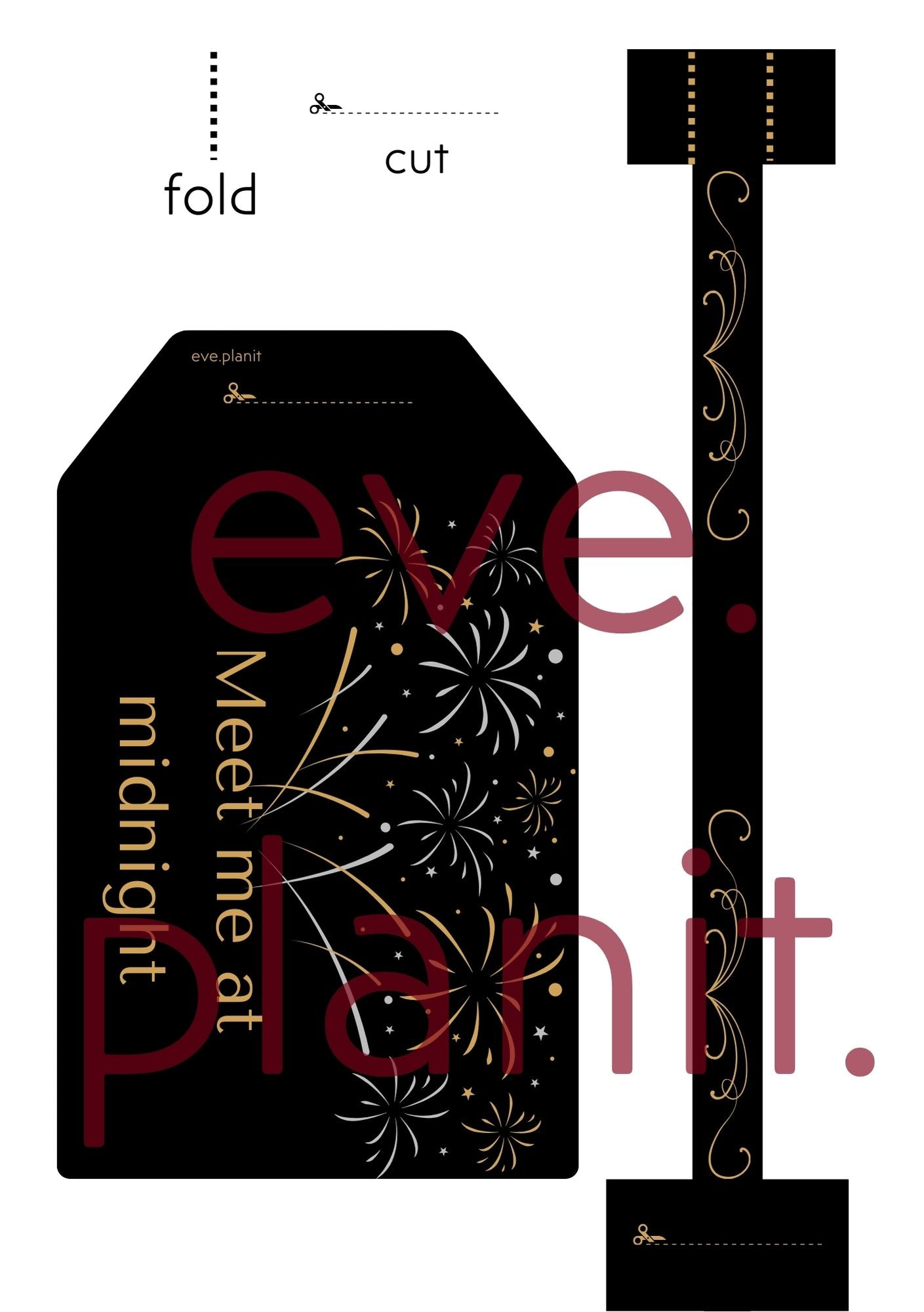 Meet Me At Midnight - Wine Bottle DIY Tag