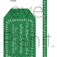 I'm Dreaming of a White Wine Christmas Wine Bottle DIY Tag (Green)