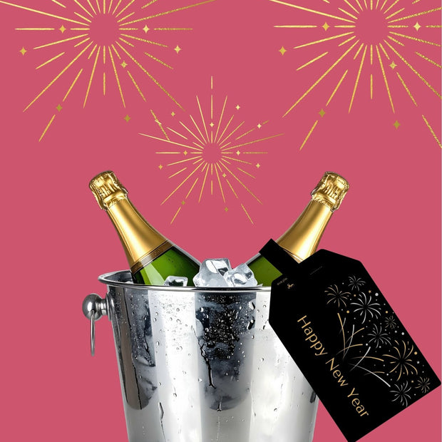 Happy New Year - Wine Bottle DIY Tag