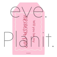 Will you be my bridesmaid? bag tag style DIY card PINK