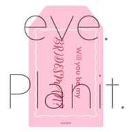 Male Bridesmaid - Will you be my bridesman? bag tag style DIY card PINK