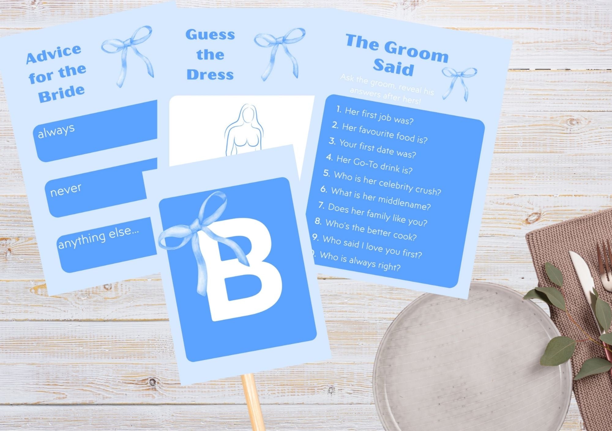Something Blue Before I Do - printable pack