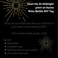 Meet Me At Midnight - Wine Bottle DIY Tag