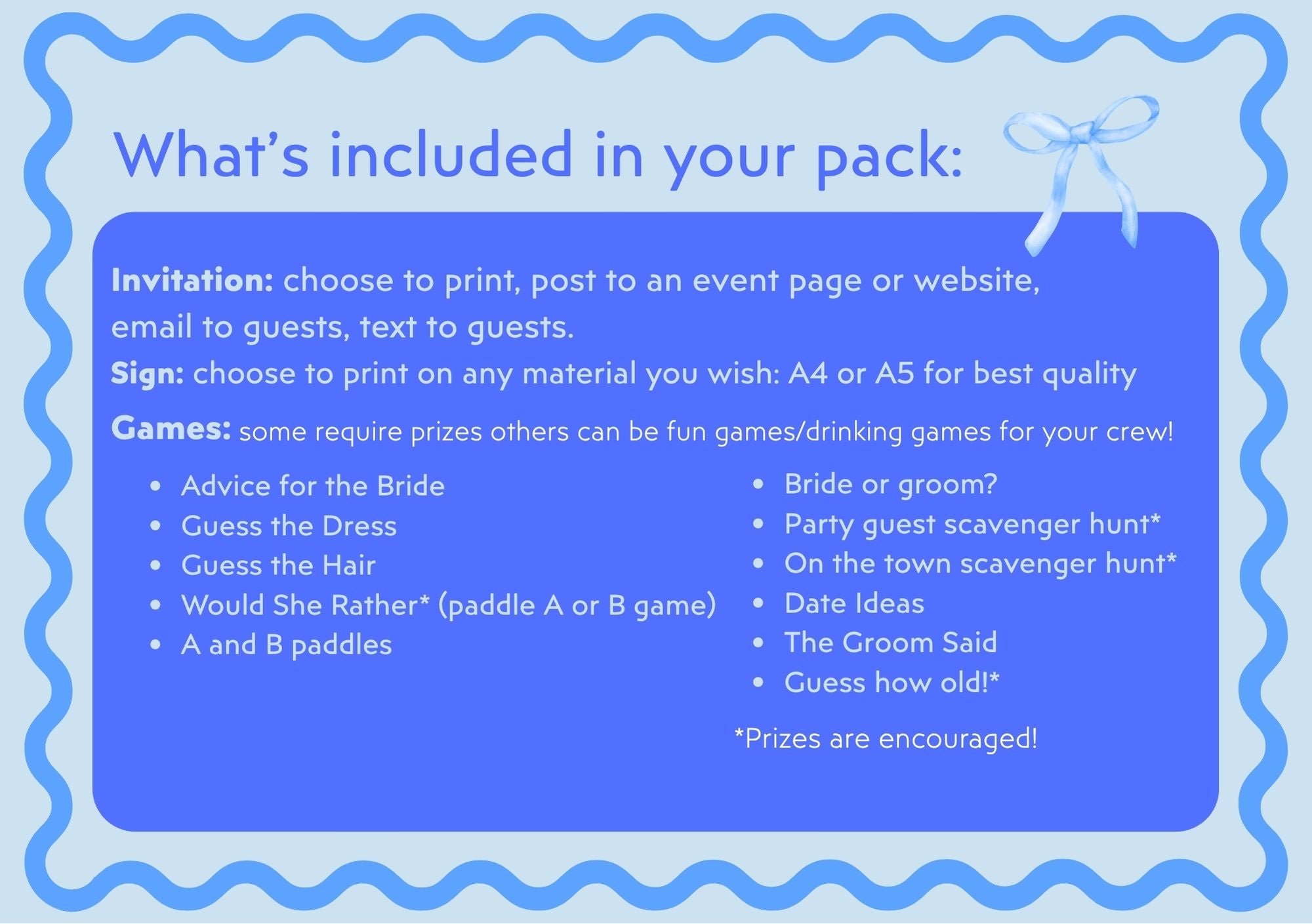 Something Blue Before I Do - printable pack
