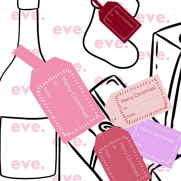 PINK CHRISTMAS CARD BUNDLE - Merry Christmas DIY Present Tags