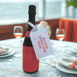 Baby Shower 'TO POP' Wine Bottle DIY Tag (Orange/Blue)