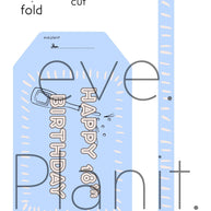 Happy 18th Birthday Baby Blue Wine Bottle DIY Tags