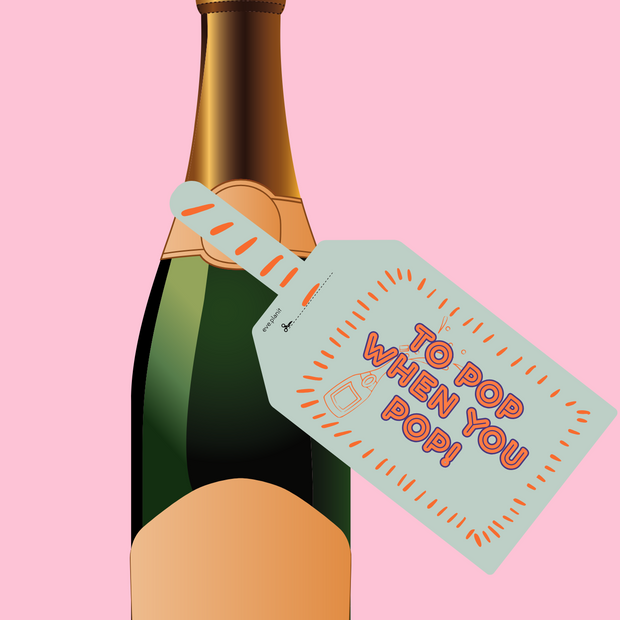 Baby Shower 'TO POP' Wine Bottle DIY Tag (Life of a Show Girl - Swifty)