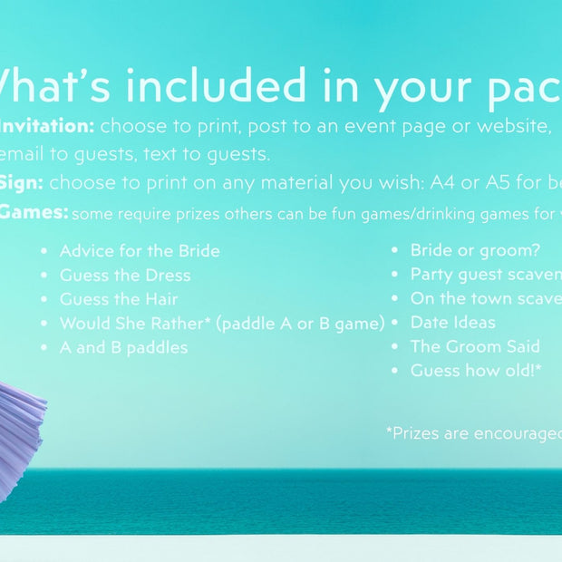 Seashells and Wedding Bells - Hen’s Party Games Printable Pack