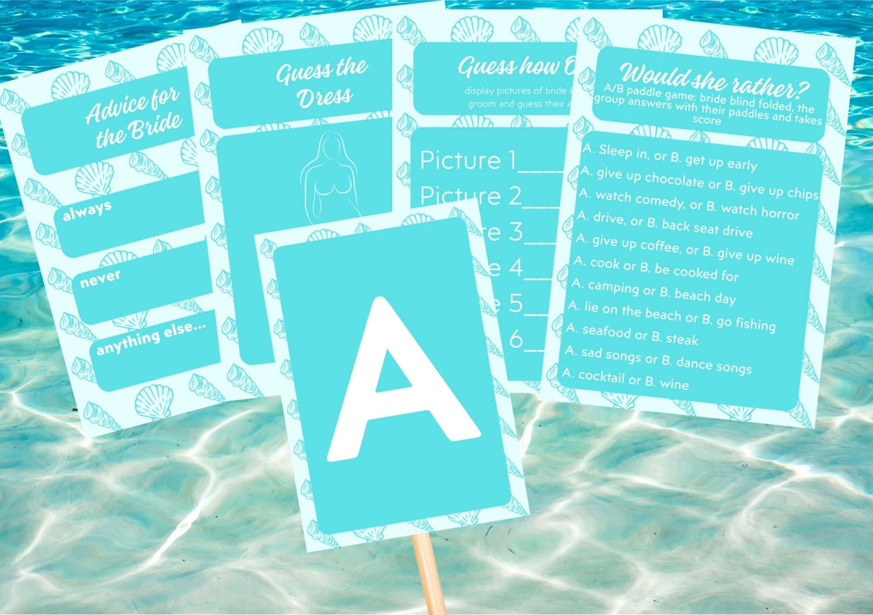 Seashells and Wedding Bells - Hen’s Party Games Printable Pack