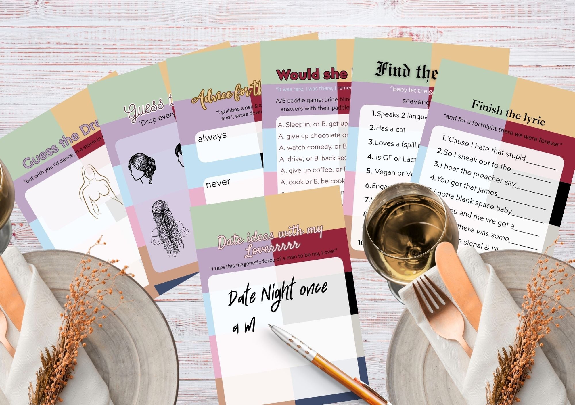 In Her Bridal Era's Tour Hen’s Party Games – Printable Pack