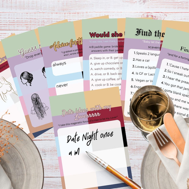 In Her Bridal Era's Tour Hen’s Party Games – Printable Pack