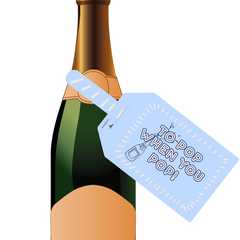 Baby Shower 'TO POP' Wine Bottle DIY Tag (Boy)