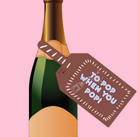 Baby Shower 'TO POP' Wine Bottle DIY Tag (Chocolate/Vanilla)