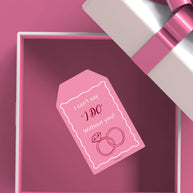 I can't say I do without YOU! Bag tag style PINK/MAROON