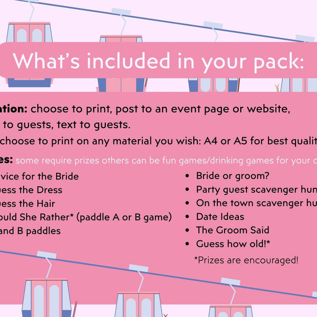 Pink Last Toast on the Slopes - Hen’s Party Games Printable Pack