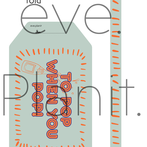 Baby Shower 'TO POP' Wine Bottle DIY Tag (Life of a Show Girl - Swifty)