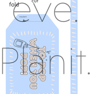 Baby Shower 'TO POP' Wine Bottle DIY Tag (Boy)