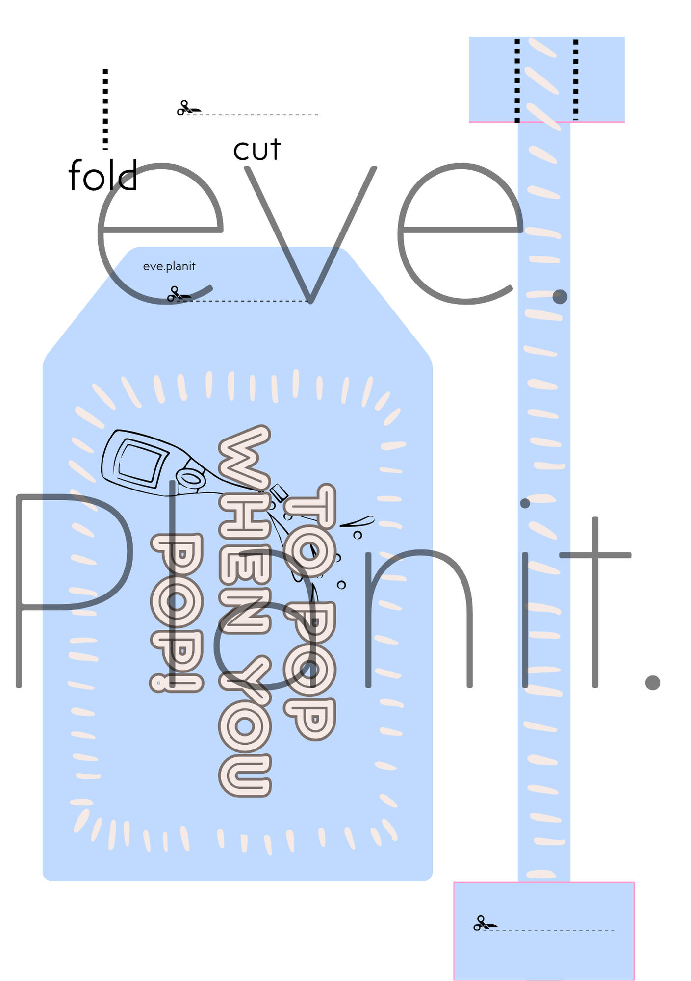 Baby Shower 'TO POP' Wine Bottle DIY Tag (Boy)