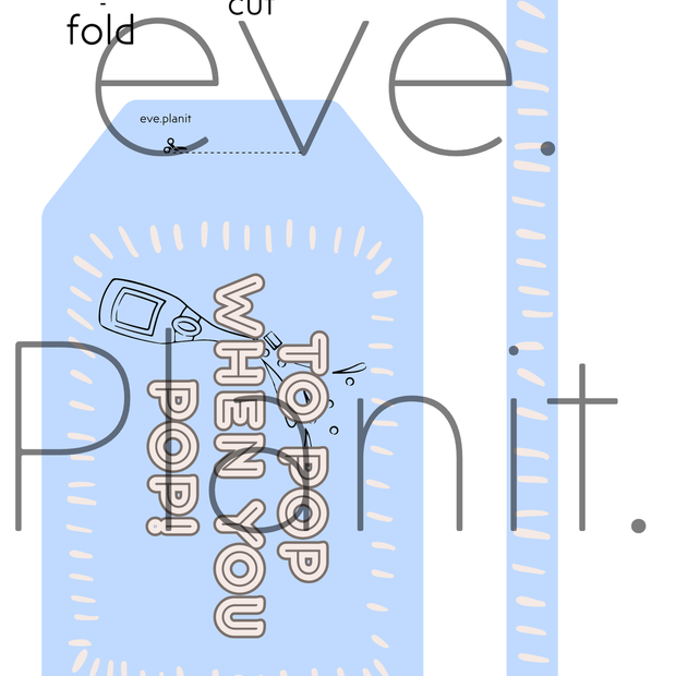 Baby Shower 'TO POP' Wine Bottle DIY Tag (Boy)