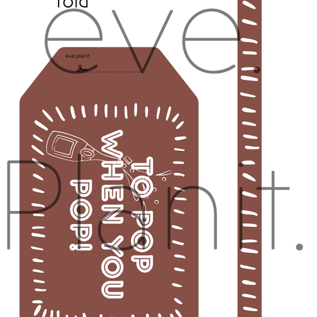 Baby Shower 'TO POP' Wine Bottle DIY Tag (Chocolate/Vanilla)