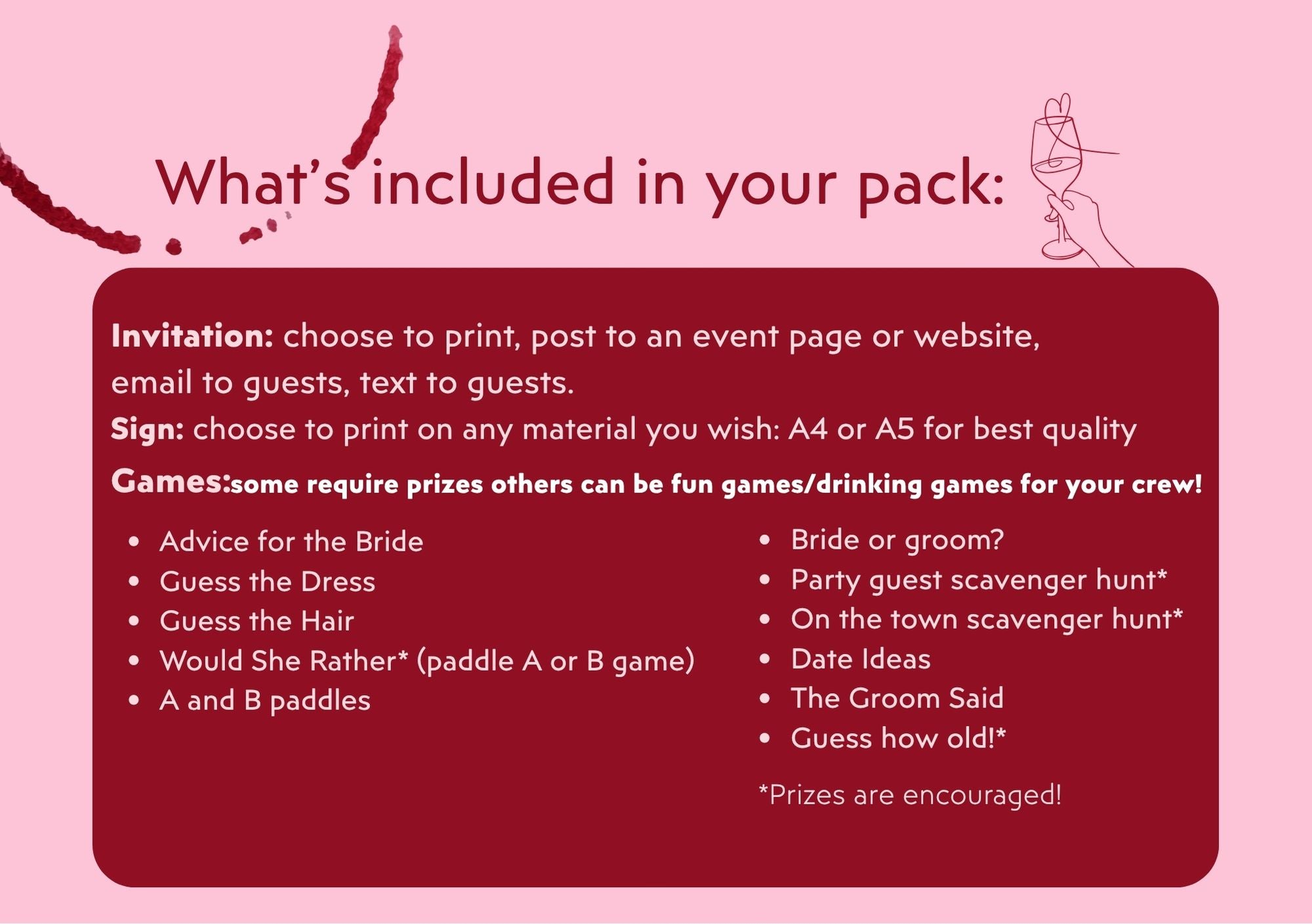 Vino Before Vows - Hen’s Party Games Printable Pack