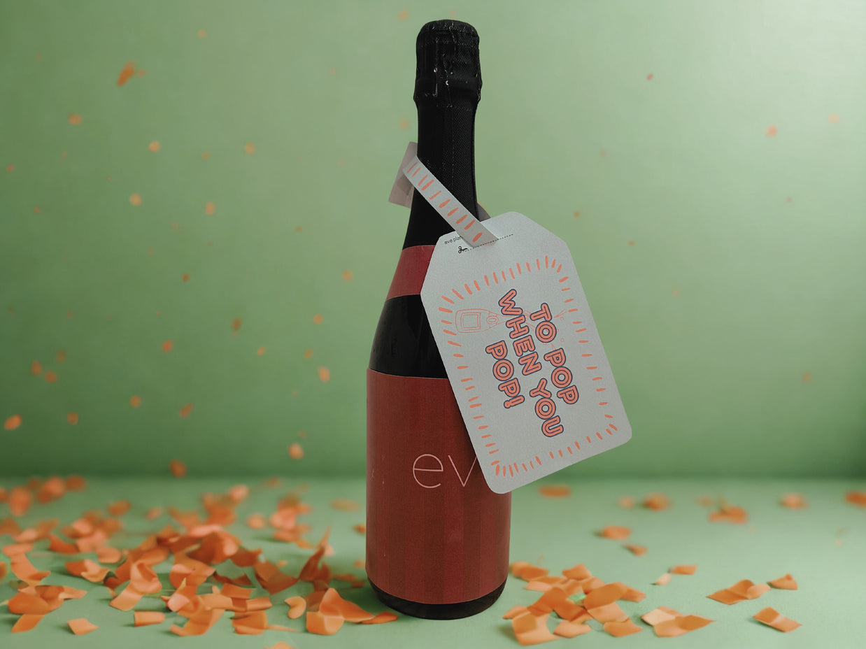 Baby Shower 'TO POP' Wine Bottle DIY Tag (Sage)