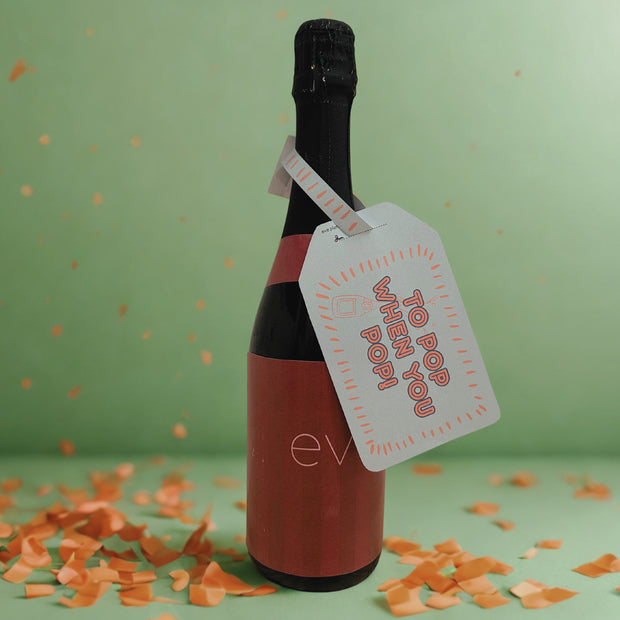 Baby Shower 'TO POP' Wine Bottle DIY Tag (Sage)