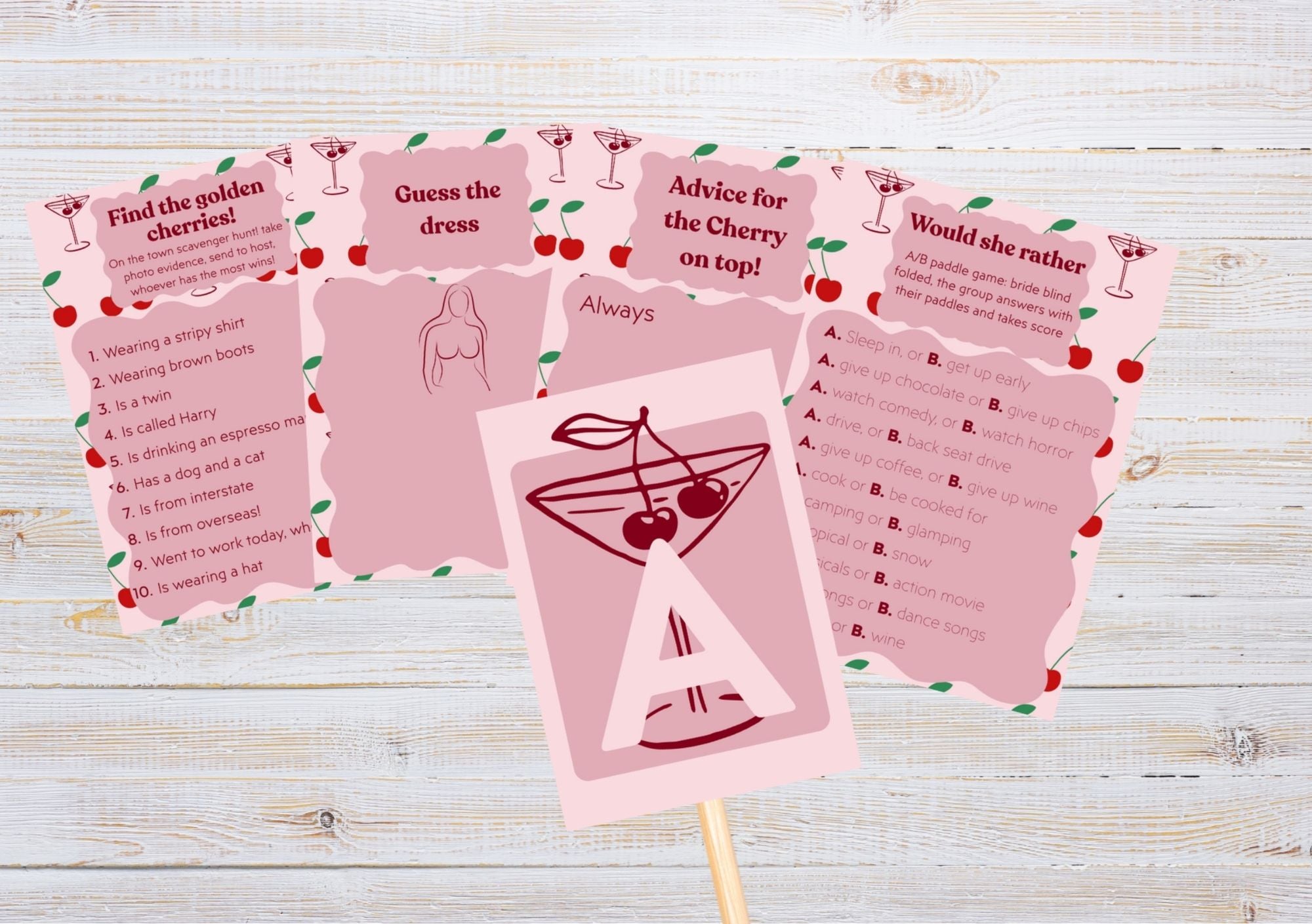 She's the Cherry on Top - Hen’s Party Games Printable Pack