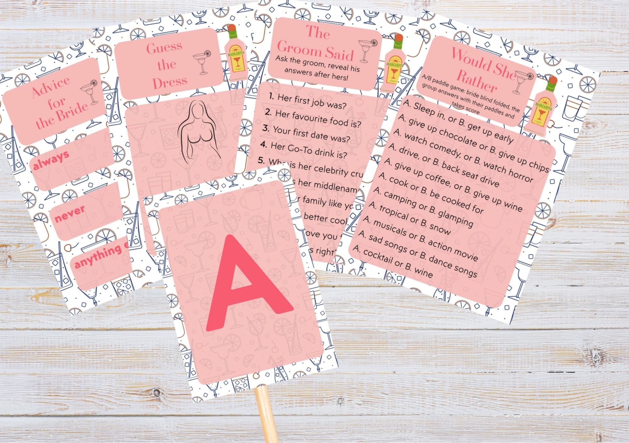 Margaritas & Matrimony - Hen’s Party Games Printable Pack