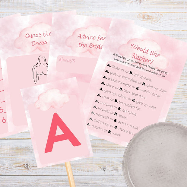 Bride on Cloud Nine - Hen’s Party Games Printable Pack