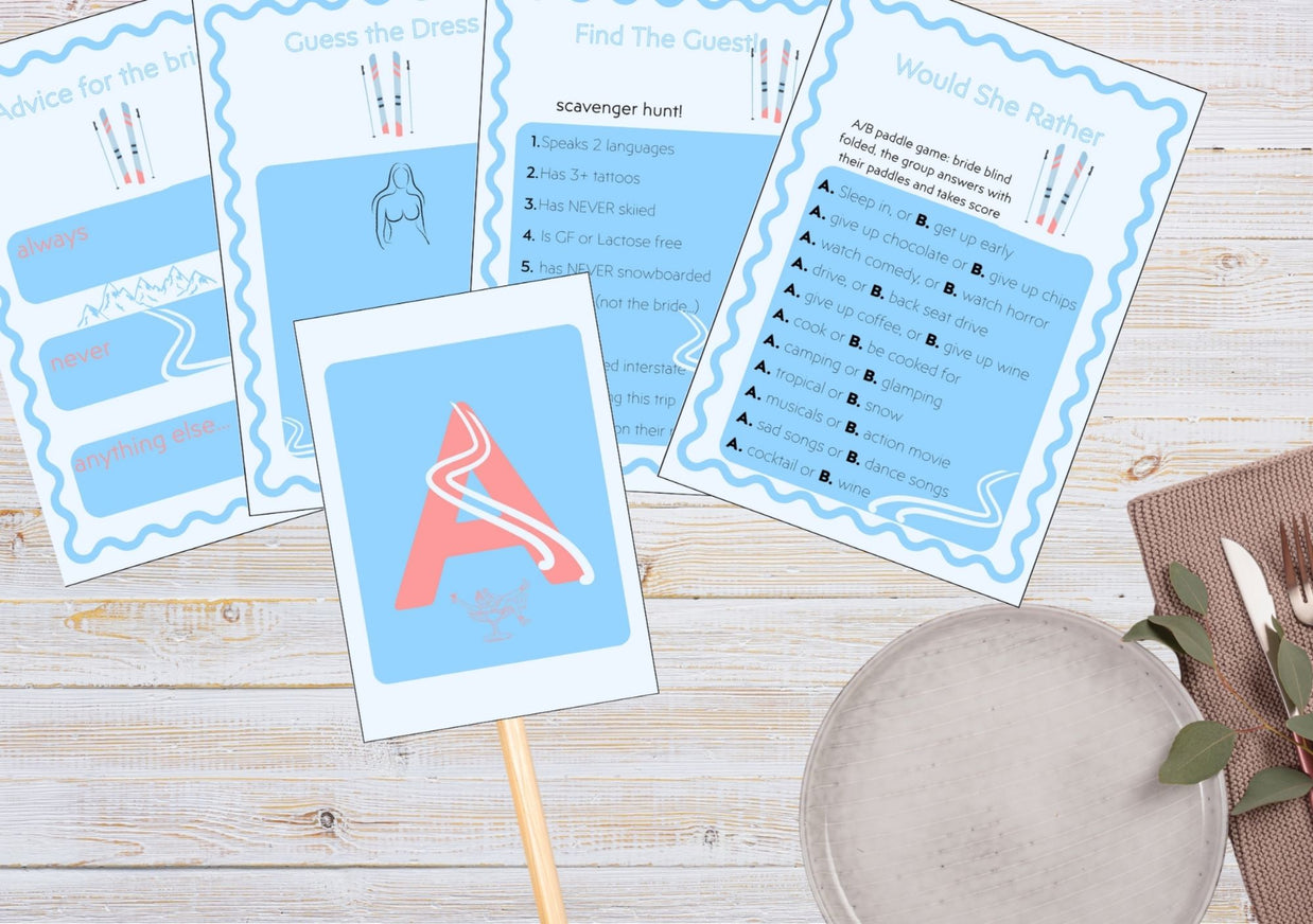 Last Toast on the Slopes- Hen’s Party Games Printable Pack