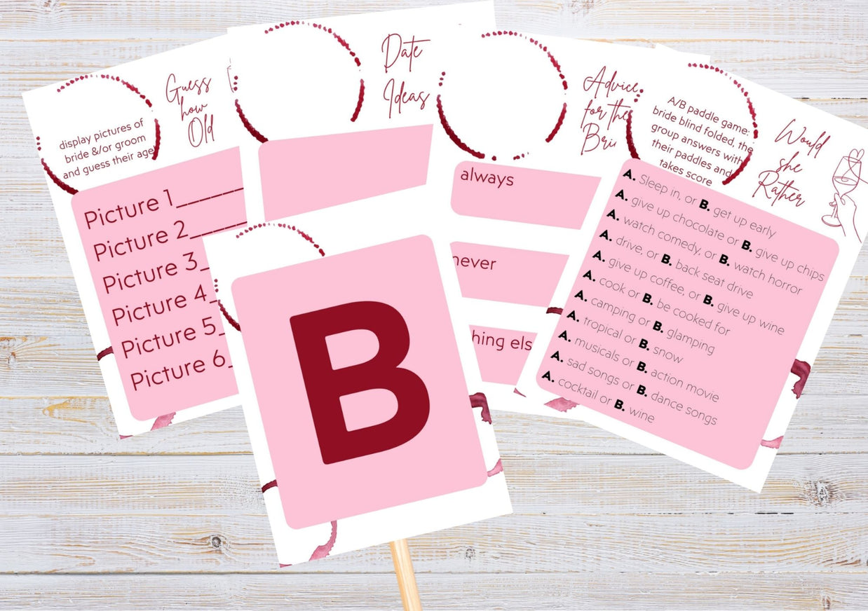 Vino Before Vows - Hen’s Party Games Printable Pack