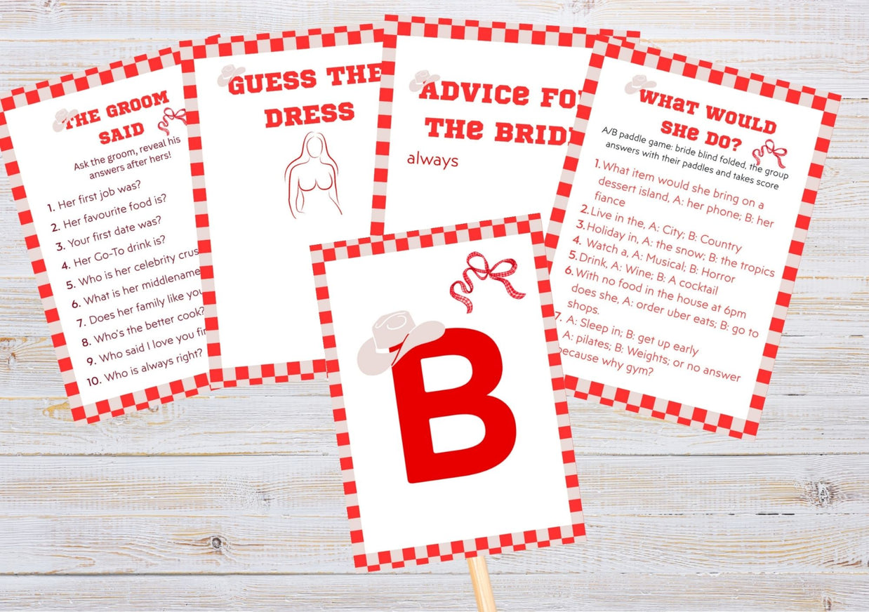 WILD WILD WIFE TO BE Hen's Party Games - printable pack