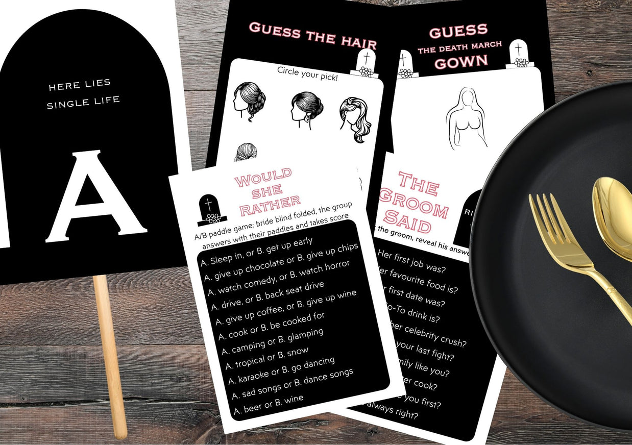 'Til Death Do Us Party - Hen's Party Games Printable Pack