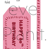 Happy 60th Birthday Pink Crimson Bottle DIY Tags