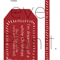 Christmas Wine Bottle DIY Tag (Red)