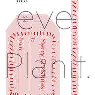 Christmas Wine Bottle DIY Tag To-From (PINK/RED)