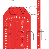 Christmas Wine Bottle DIY Tag To-From (RED)