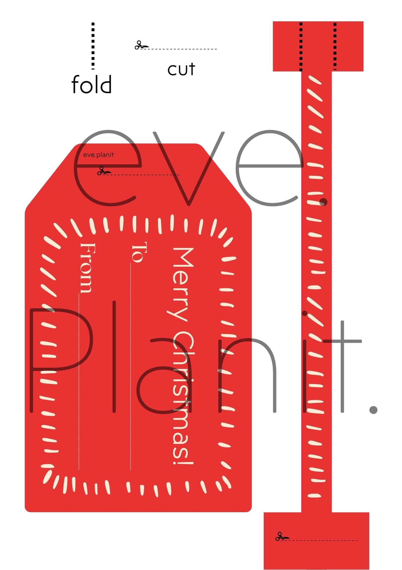 Christmas Wine Bottle DIY Tag To-From (RED)