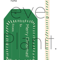 Christmas Wine Bottle DIY Tag To-From (GREEN)