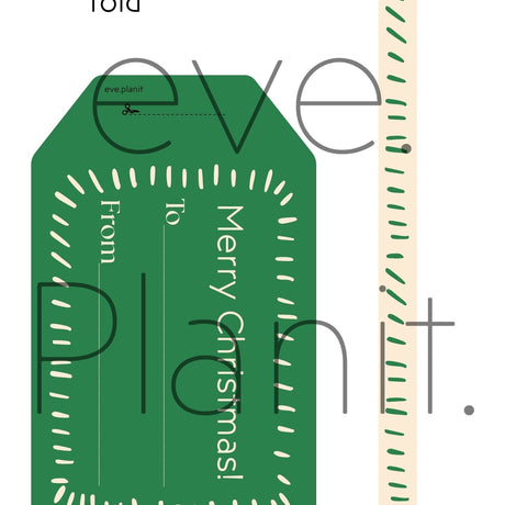 Christmas Wine Bottle DIY Tag To-From (GREEN)