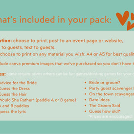 The Wife is a Showgirl - Hen’s Party Games – Printable Pack