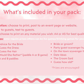 Bride on Cloud Nine - Hen’s Party Games Printable Pack