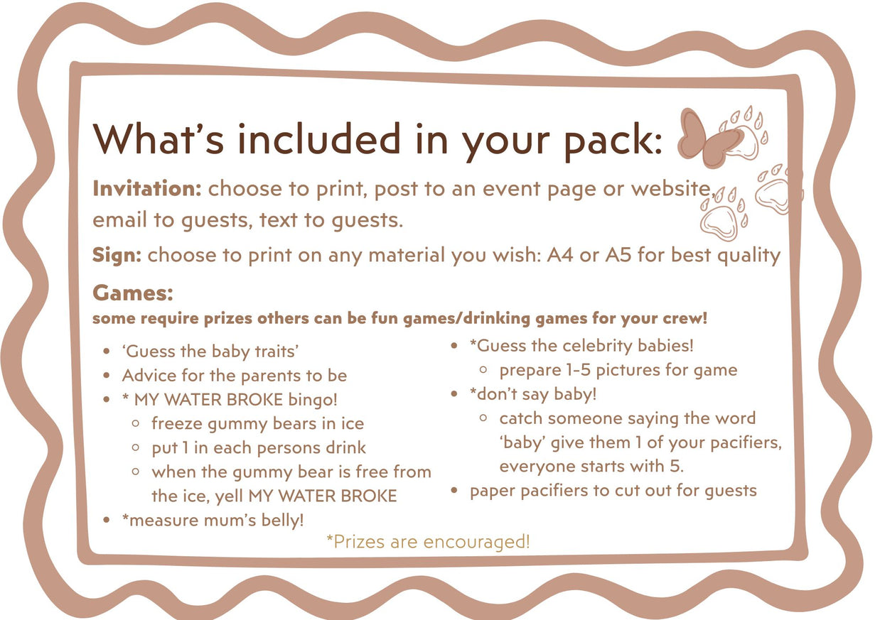 Bearly Can Wait! - Baby Shower Games, Invites, Sign - Printable Pack